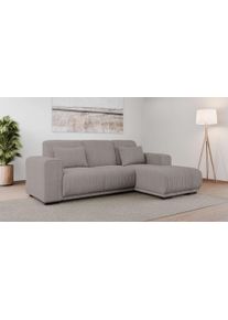 Ecksofa OTTO HOME "BORNHOLM L-Form, B: 234 cm - OTTO. Verl&auml;ssliche Qualit&auml;t.", grau (taupe), B:234cm H:85cm T:162cm, 100% Polyester, Sofas, Ecksofa, Recamiere links oder rechts bestellbar, Wellenfederung, inkl. 2 Kissen