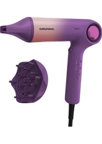 Haartrockner Grundig "HD 9480", lila (rosa, lila), HaartrocknerB:25cm H:24cm T:85cm, Kunststoff, Haartrockner, Ionen Funktion, 3 Temperatur- und 3 Luftstromstufen, B:25cm H:24cm T:85cm