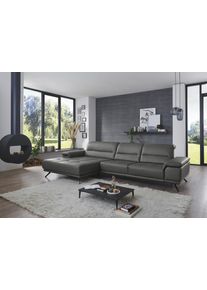 Ecksofa DIE PLANBAR "PN-EM19074, L-Form, Breite 343 cm", torro anthrazit, B:343cm T:193cm, Sofas, Ecksofa, inkl. Sitztiefen- und Kopfteilverstellung