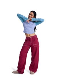 Outdoorhose Roxy "Howling Rails", Damen, Gr. L, rot (rhododendron), Obermaterial: 100% Baumwolle., Hosen Outdoorhose