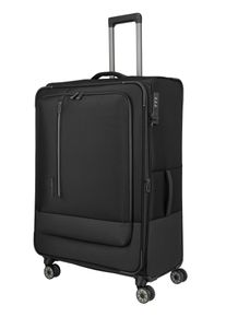 Weichgep&auml;ck-Trolley Travelite "CROSSLITE Reisekoffer Weichgep&auml;ck", Damen, Gr. 113 l, schwarz, Polyester, Koffer Weichgep&auml;ck-Trolley, Koffer, mit TSA-Schloss, wasserabweisendes Material