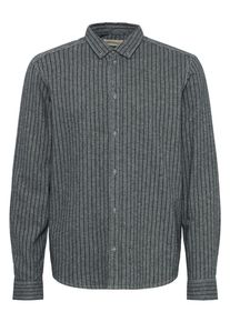 Langarmhemd Blend "BHCHARLIE SHIRT", Herren, Gr. 3XL, N-Gr, grau (blau fog), Web, Obermaterial: 100% Baumwolle, unifarben, regular fit normal, 1-Knopf-Manschette, Hemden Langarmhemd, Baumwolle, regular fit