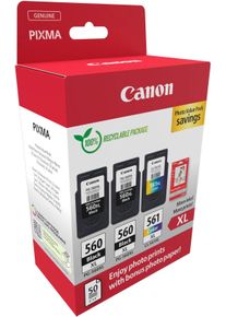 Canon Tintenpatrone "PG-560XL x2/CL-561XL Photo Value Pack", bunt (schwarz, cyan, magenta, gelb), Tintenpatronen, Tintenpatrone