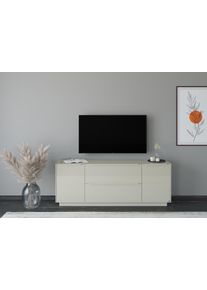 Lowboard "Reno", kaschmir matt lack, glas kaschmir glanz, B:182cm H:71cm T:42cm, Glas, Holzwerkstoff, SET ONE BY Musterring, Sideboards, Lowboard, Mit Sockel in diversen Farben, 71 cm H&ouml;he & Farbauswahl