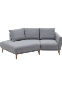 2,5-Sitzer OTTO HOME "Elvis", grau (saltnpepper), B:220cm H:80cm T:127cm, 79% PES; 21% PP, Sofas, 2 5-Sitzer, Polsterecke mit offenem Ende im skandinavischen Stil, Massivholzf&uuml;&szlig;e