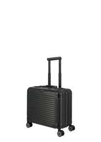 Hartschalen-Trolley Travelite "NEXT Trunk Reisekoffer Aluminium", Damen, Gr. B/H/T: 44cm x 43cm x 23cm 32 l, schwarz, Aluminium, Koffer Hartschalen-Trolley, Koffer, mit extra gro&szlig;em Stauraum und stabilem Rahmen