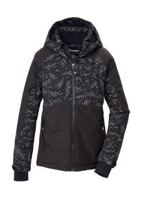 Skijacke Killtec "KSW 189 GRLS SKI JCKT", M&auml;dchen, Gr. 164, schwarz, Obermaterial: 100% Polyester.Futter: 100% Polyester.F&uuml;llung: 100% Polyester, Jacken Skijacke, Wind- und wasserdicht, atmungsaktiv, grafischer All-over-Print