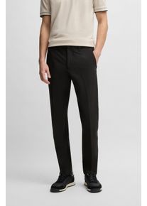 Stretch-Hose BOSS Green "T Commuter-Slim", Herren, Gr. 54, N-Gr, schwarz (schwarz001), Web, Obermaterial: 95% Polyester, 5% Elasthan, unifarben, slim fit lang, Hosen Stretch-Hose, in schmaler Passform