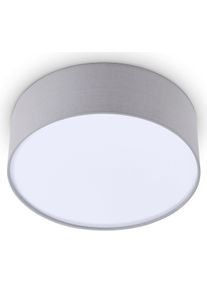 Paco Home Deckenleuchte "THOMAS", grau (grau, wei&szlig;), 1, &Oslash; 30cm H: 10,5cm, Leuchten, Deckenleuchte