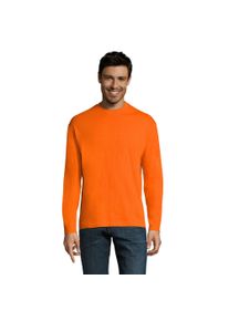 SOLS Heren Monarch T-shirt met lange mouwen (Oranje)