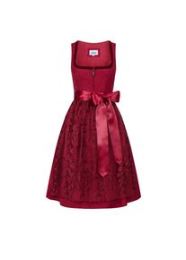 N&uuml;bler N&uuml;bler, Damen, Dirndl &raquo;Midi Dirndl Floreta&laquo;, Rot, 36 - EURO, FESTLICHES DAMEN DIRNDL - Elegantes Damen-Dirndl in wundersch&ouml;nen strahlenden Rot