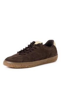 Tamaris, Damen, Plateausneaker Freizeitschuh, Schn&uuml;rer, Halbschuh im Retro-Look, dunkelbraun kombiniert, 42, Sportlicher Sneaker mit Kontrastn&auml;hten