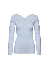 rosemunde, Damen, Spitzenshirt &raquo;Beatha lace longsleeve mit Seide&laquo; elastisch weiche Vintage-Spitze am Ausschnitt und entlang der &Auml;rmel, nantucket blue,