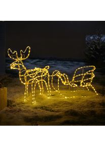 LED-Deko "Rentier mit Schlitten"