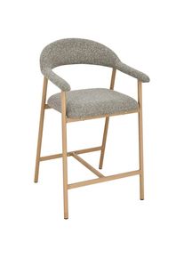 Livetastic , Taupe, Eichefarben , Holz, Metall, Textil , Pappel , Sperrholz , 54x94.5x54.5 cm ,