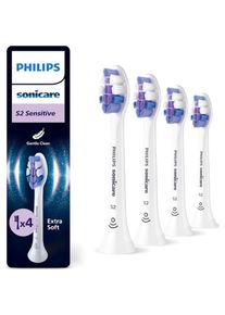 PHILIPS SONICARE, Aufsteckb&uuml;rsten &raquo;S Sensitive&laquo; f&uuml;r empfindliche Z&auml;hne und Zahnfleisch, f&uuml;r jedes Sonicare Handst&uuml;ck, wei&szlig;, Kompatibel mit allen 