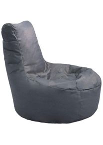 Kinzler, Sitzsack &raquo;Chilly&laquo; 1 Stk. tlg. Loungesessel, Uni Farben, mit R&uuml;ckenlehne, Outdoor geeignet, anthrazit, Polyester,