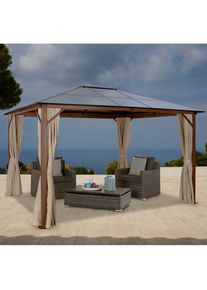 Konifera, Pavillon-Ersatzdach Dachplatten f&uuml;r &raquo;Holzoptik&laquo;, BxT: 300x365 cm, braun,