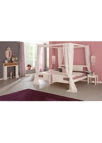 OTTO home, Massivholzbett &raquo;"KYOTO" Himmelbett&laquo; hohe Belastbarkeit bis 180 kg, aus zertifiziertem Massivholz, wei&szlig;, Liegefl&auml;che L&auml;nge Breite: 200 cm x 