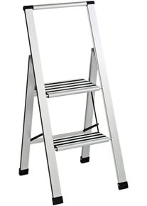 HEINE HOME unisex Trittleiter in silberfarben ,Gr&ouml;&szlig;e H/B/T 123x44x65 cm, Witt, 90% Aluminium, 10% Kunststoff