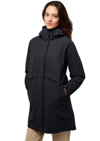 3-in-1-Funktionsparka Jack Wolfskin "BAYLIGHT", Damen, Gr. XS, schwarz, Obermaterial: 100% Polyester. Futter: 100% Polyester. Innenfutter: 100% Polyester. Innenjacke: 100% Polyester, hoch geschlossener Ausschnitt, mit Druckknopf,verstellbar, Jacken 3-in-1-Funktionsparka, mit Eingrifftaschen und Innentasche, wasserdicht, winddicht