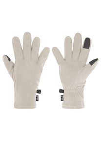 Fleecehandschuhe Jack Wolfskin "REAL STUFF GLOVE", Herren, Gr. XL, beige (palesand), Polyester, Handschuhe Fleecehandschuhe, Fleecehandschuhe, leicht, touchscreen-kompatibel