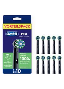 Oral-B, Zahnb&uuml;rstenkopf, Pro CrossAction Schwarz 10er Aufsteckb&uuml;rsten (10x)
