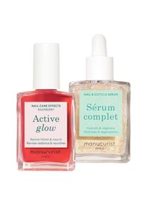 Qiriness, Nagelpflegemittel, Manucurist Healthy Glow Duo Active Glow Raspberry Pink Repairing Nail Polish