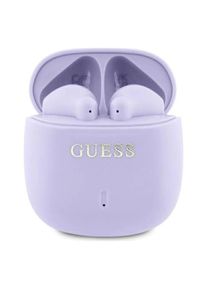 Guess Bluetooth headphones GUTWSJ14ESGU TWS + docking station purple/purple Printed Classic Logo (5 h, Docking, Kabellos), Kopfh&ouml;rer, Violett