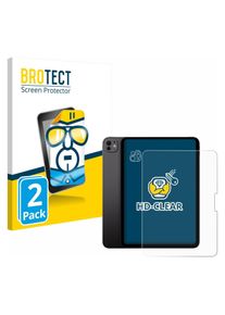 BROTECT Schutzfolie f&uuml;r Apple iPad Pro 11" 2024 (Display+Kamera) Displayschutz Displayschutzfolie Folie (2 Stk., Apple iPad Pro 11 2024), Tablet 