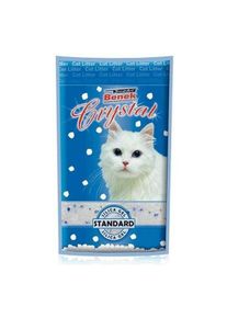 Super Benek Kristall Natur 3,8l (Nicht klumpend, Nicht staubend, Schnell absorbierend, 3.80 l), Katzenstreu