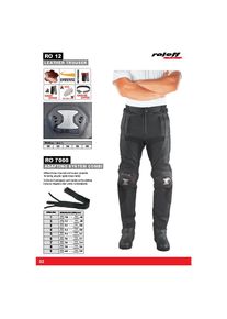 Roleff, Motorradhose, Lederhose Im Angebot Modell Ro12 Farbe Schwarz Gr&ouml;sse 58 (Herren, 58)
