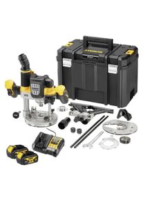 Dewalt, Fr&auml;se, Set bestehend aus Akku-Oberfr&auml;se DCW620NT-XJ und Akku-Kit DCB1104M2-QW (Oberfr&auml;se)