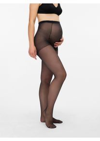 Umstandsstrumpfhose MAMALICIOUS "MLMALOU PANTYHOSE 20 DEN 2-P A. NOOS", Damen, Gr. S, schwarz (schwarz pack:schwarz), Obermaterial: 94% Polyamid, 6% Elasthan, unifarben, elastisch, Strumpfhosen Umstandsstrumpfhose, Materialmix
