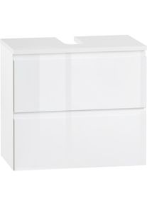 Xora Waschbeckenunterschrank, Wei&szlig;, Holzwerkstoff, 1 Schublade(n) Schubladen, 60x53x35 cm, Made in Germany, h&auml;ngend, Badezimmer, Badm&ouml;bel, Waschbeckenunterschr&auml;nke