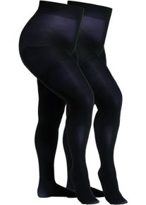 Feinstrumpfhose Camano "fine curvy", Damen, Gr. 52/54, blau (navy), Obermaterial: 85% Polyamid, 15% Elasthan, unifarben, elastisch, Strumpfhosen Feinstrumpfhose, Curvy-Tights, matt, extra breiter Bund