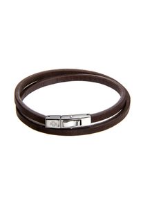 Armband PHILIPP BLANC "PBA16RS", schwarz braun, Armb&auml;nder, Herren, 2 &times; 21cm, Leder, Armband