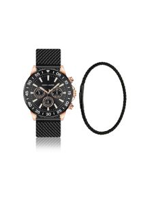 Quarzuhr MARC LAUDER "SMC1-1", rosa (schwarz), Armbanduhren, Herren, Quarzuhr