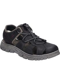 Sandale Josef Seibel "Brendan 05, schwarz-kombi", Herren, Gr. 42, schwarz (schwarz, kombi), Obermaterial: 80% Rindsleder Leather cow. 20% Textilmaterial TEXMAT., Schuhe Sandale