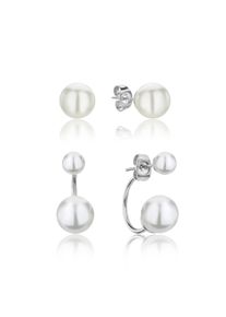 Schmuckset ISABELLA FORD "IS009S", wei&szlig; (silber), Schmuck_Sets, Damen, 20mm, Edelstahl, Schmuckset, 20 mm