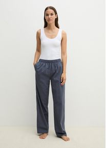 Marc O'Polo Loungehose MARC O'POLO, Damen, Gr. XS, N-Gr, blaugrau gestreift, Web, Obermaterial: 100% Baumwolle, Hosen Loungehose