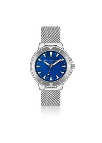 Quarzuhr AMELIA PARKER "AH3-B018S", blau (silber), Armbanduhren, Damen, Quarzuhr
