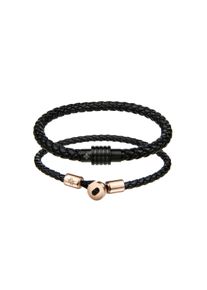 Armband Set PHILIPP BLANC "PBS14BR", schwarz, rose gold, Armb&auml;nder, Herren, 21cm, Leder, Armband Set