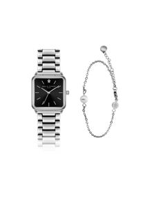 Quarzuhr AMELIA PARKER "SAD6-2", silber, Armbanduhren, Damen, Quarzuhr