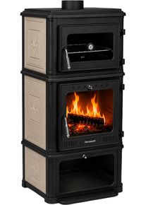 Kaminofen Hanseatic "Minerva Beige", schwarz, Kamin&ouml;fen, Kaminofen, Gro&szlig;er Feuerraum