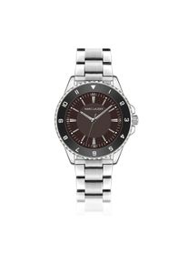 Quarzuhr MARC LAUDER "MF2-B090S", silber, Armbanduhren, Herren, Quarzuhr