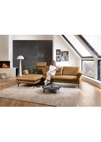 Ecksofa DIE PLANBAR "PN-EM23050, L-Form, Breite 289 cm", braun (torro kurkuma), B:289cm T:180cm, Sofas, Ecksofa, Optional mit Echtleder-R&uuml;cken, Kopfst&uuml;tze, Sitz- und Armverstellung