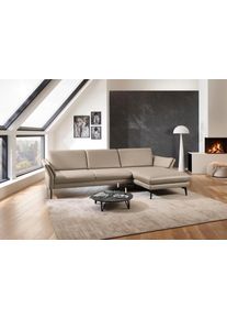 Ecksofa DIE PLANBAR "PN-EM23050, L-Form, Breite 289 cm", beige (torro pearl), B:289cm T:180cm, Sofas, Ecksofa, Optional mit Echtleder-R&uuml;cken, Kopfst&uuml;tze, Sitz- und Armverstellung