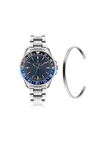 Quarzuhr PHILIPP BLANC "SPD3-1", blau (silber), Armbanduhren, Herren, Quarzuhr