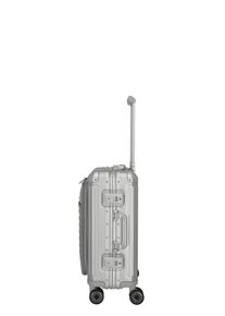 Hartschalen-Trolley Travelite "NEXT Trunk Reisekoffer Aluminium", Damen, Gr. B/H/T: 40cm x 55cm x 23cm 41 l, silberfarben, Aluminium, Koffer Hartschalen-Trolley, Koffer, mit extra gro&szlig;em Stauraum und stabilem Rahmen